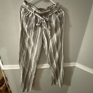 black and white loose fit pants